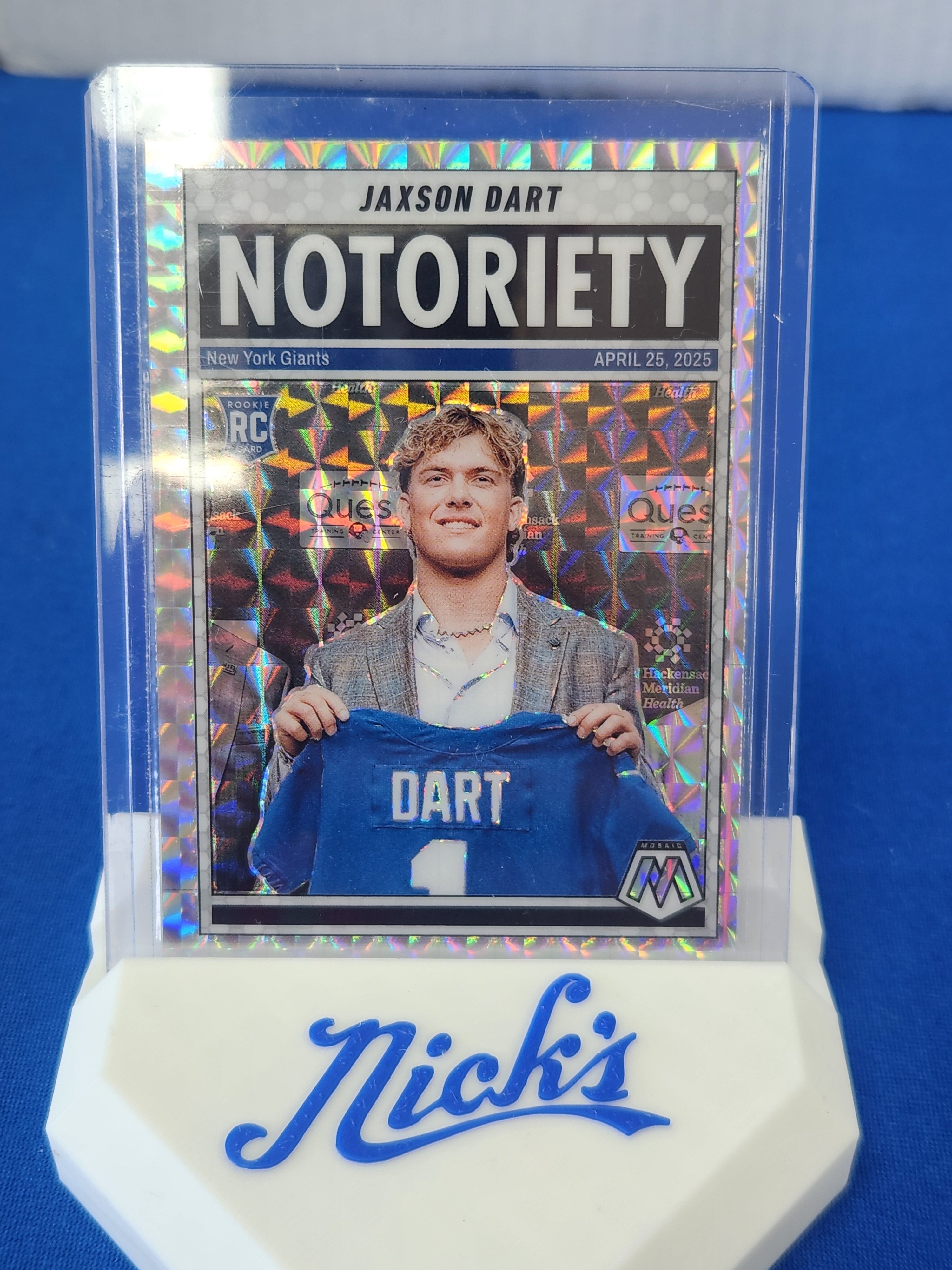 2025 Panini Mosaic Jaxson Dart RC Notoriety Prizm