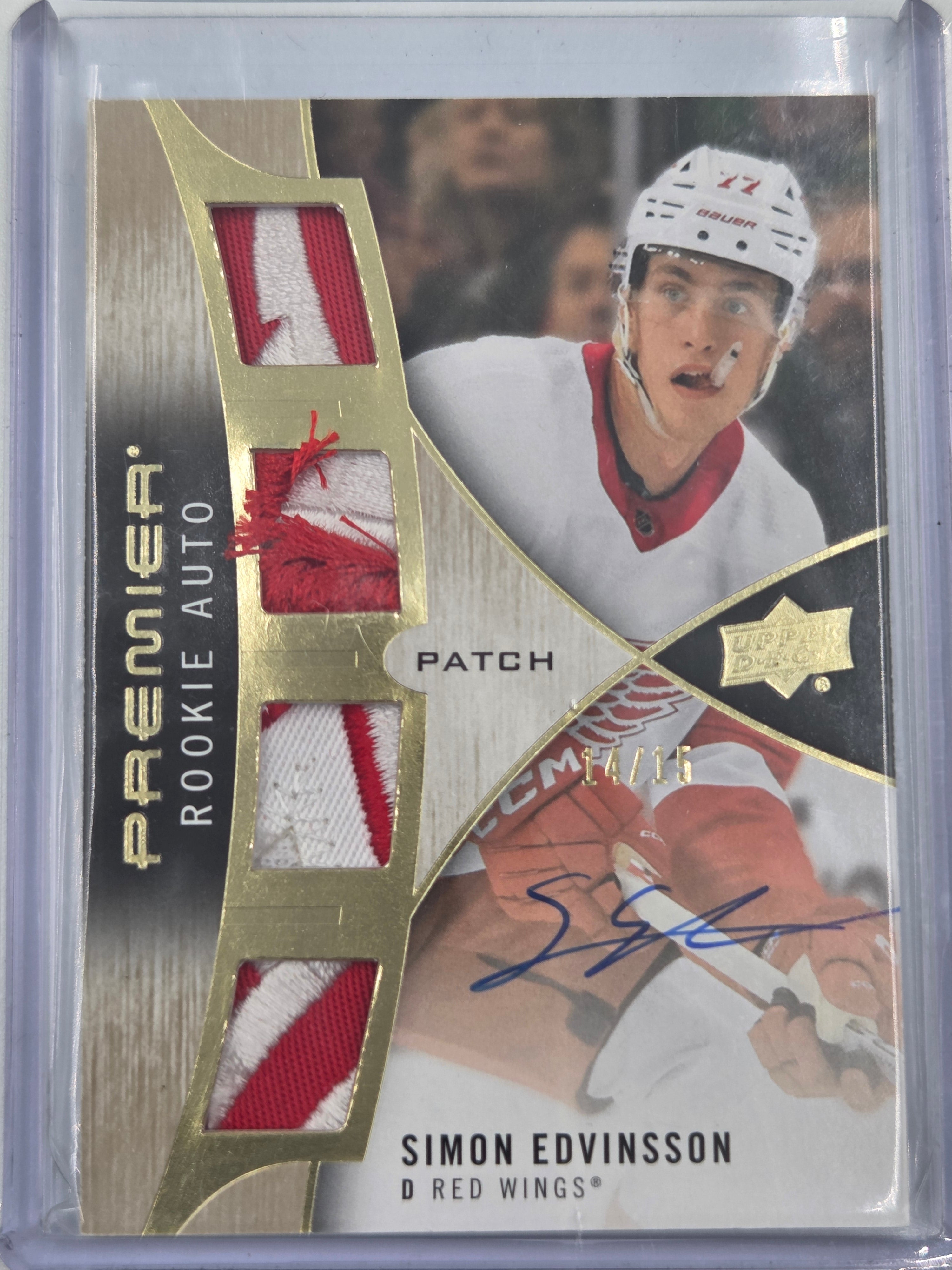 2023-24 Premier Simon Edvinsson Rookie Auto Quad Patch #14/15