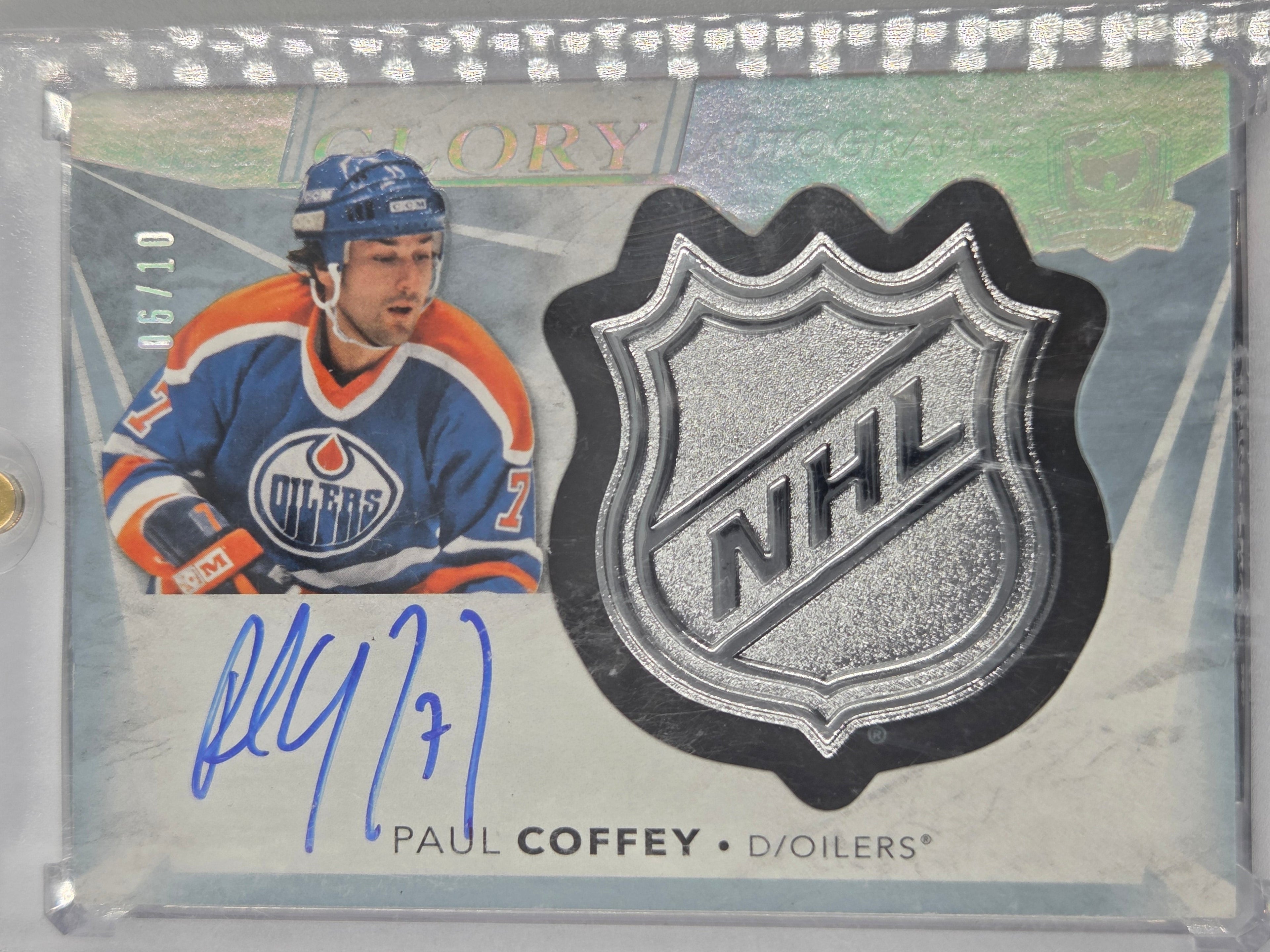 2021-22 Upper Deck The Cup Paul Coffey NHL Glory Autographs NHL Shield #06/10