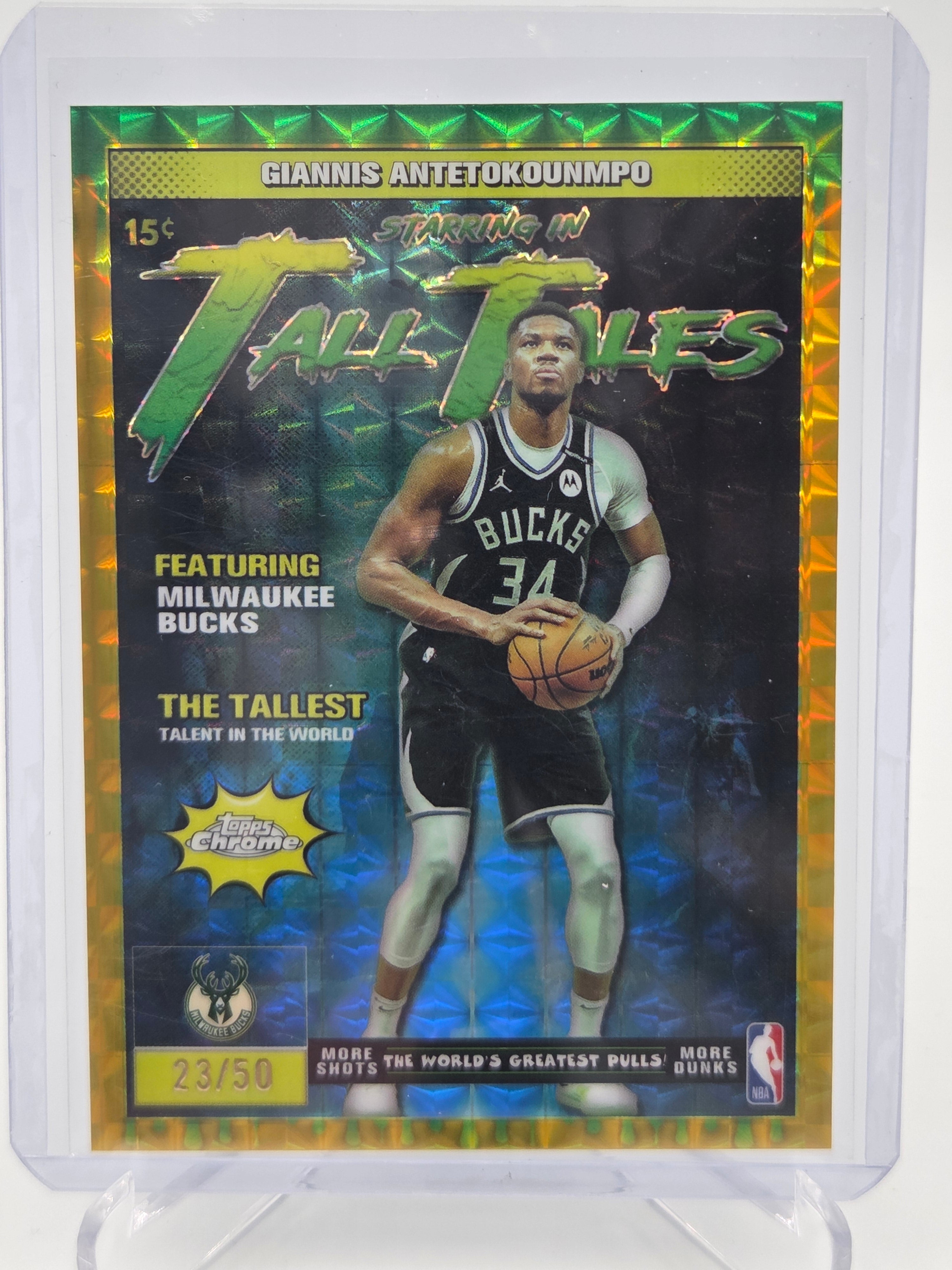 2025-26 Topps Chrome Giannis Tall Tales Gold Geometric #23/50