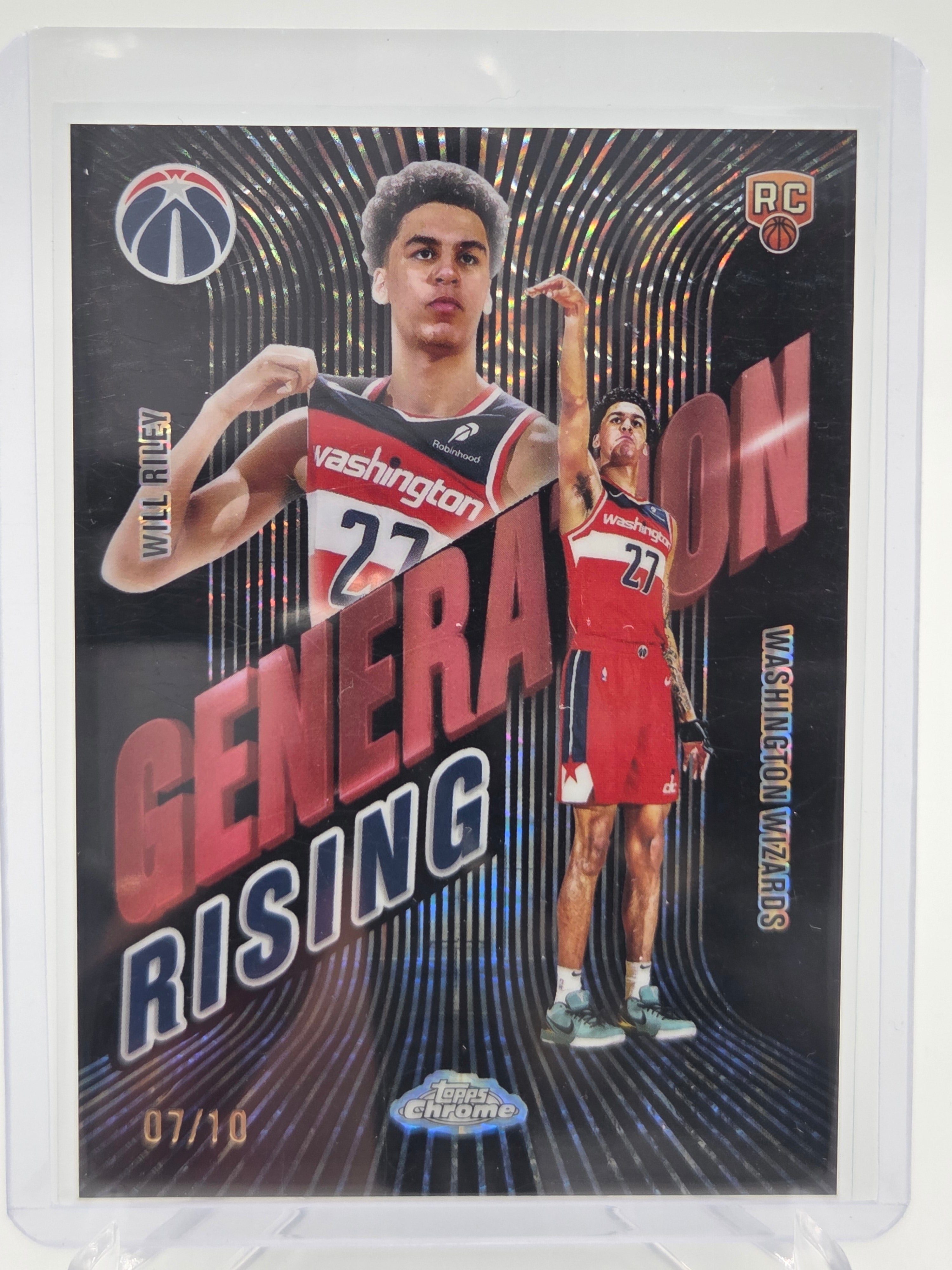 2025-26 Topps Chrome Will Riley Generation Rising Geometric Black #GR-11 RC #07/10