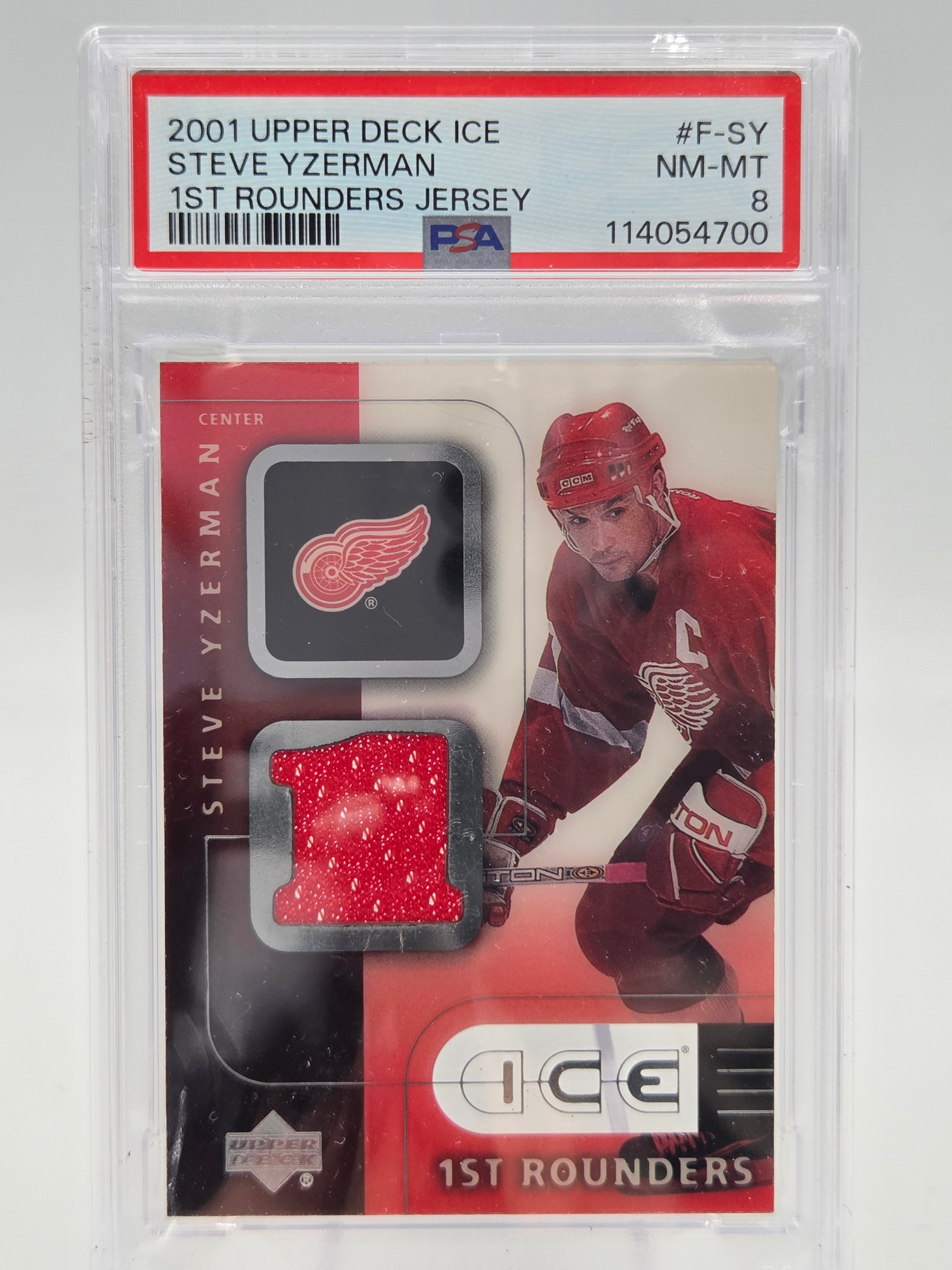 2001 Upper Deck Ice Steve Yzerman 1st Rounders PSA 8