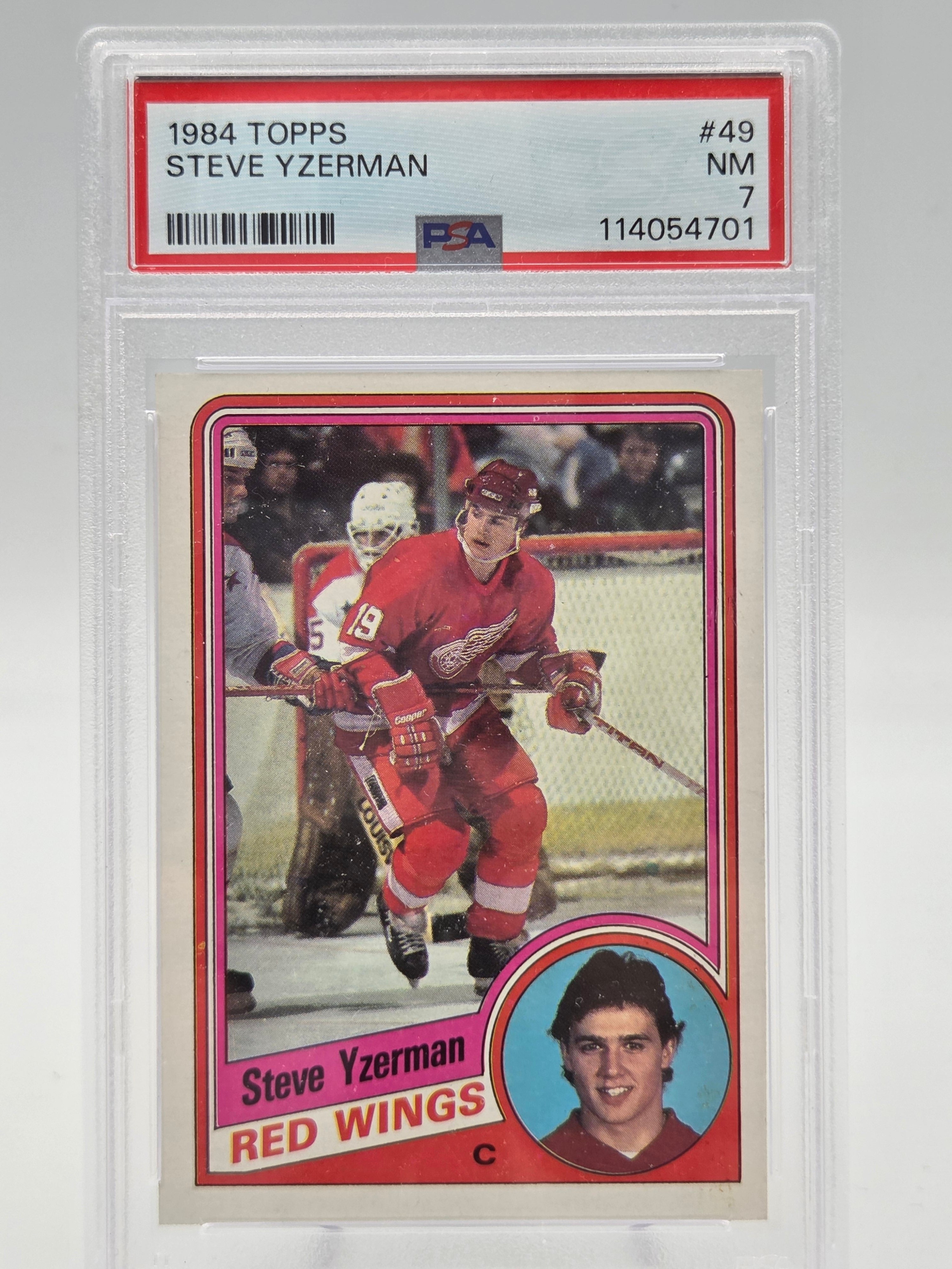 1984 Topps Steve Yzerman RC Rookie PSA 7 #49