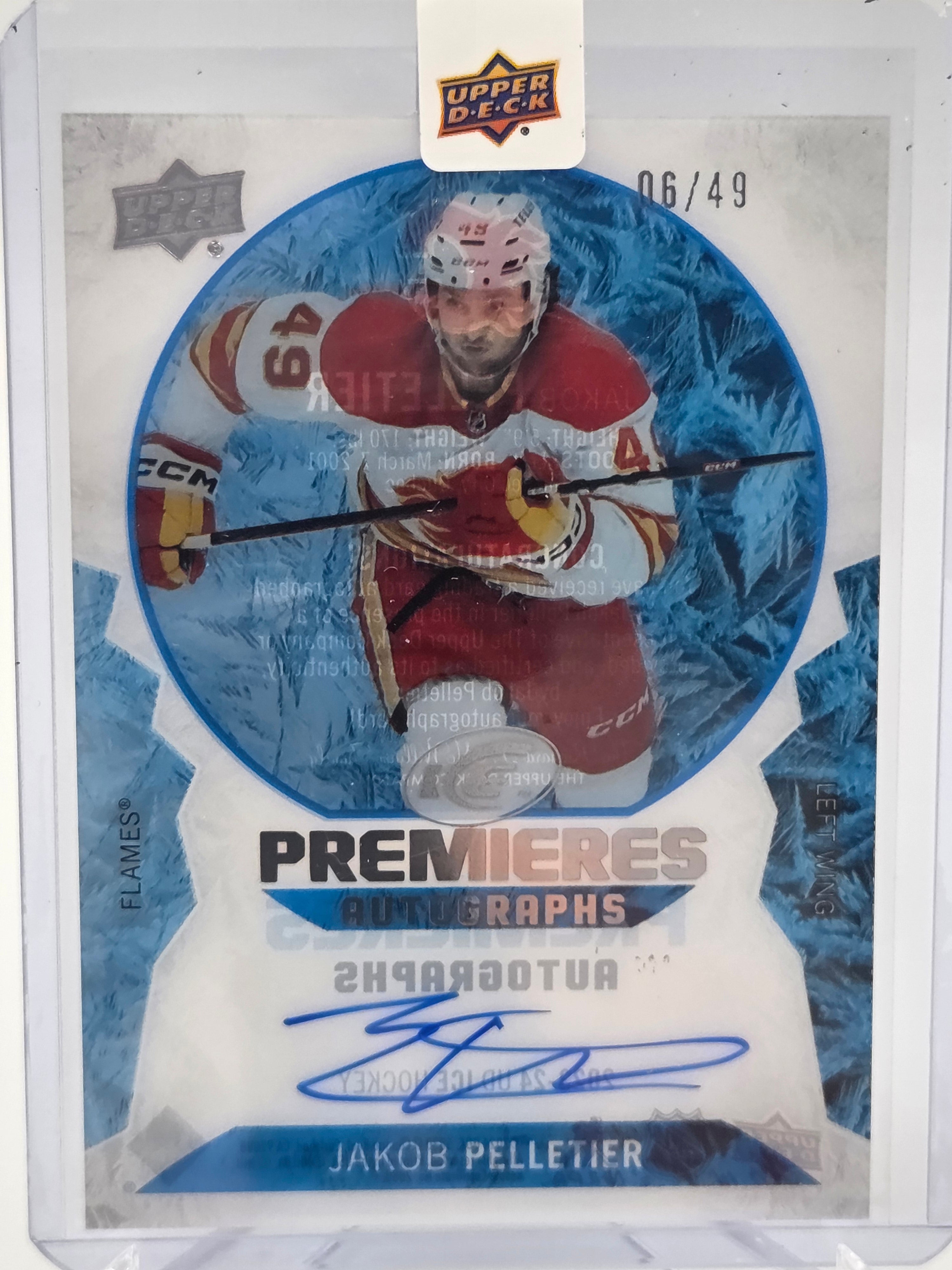 2023-24 Upper Deck Ice Jakob Pelletier Premieres Auto #06/49