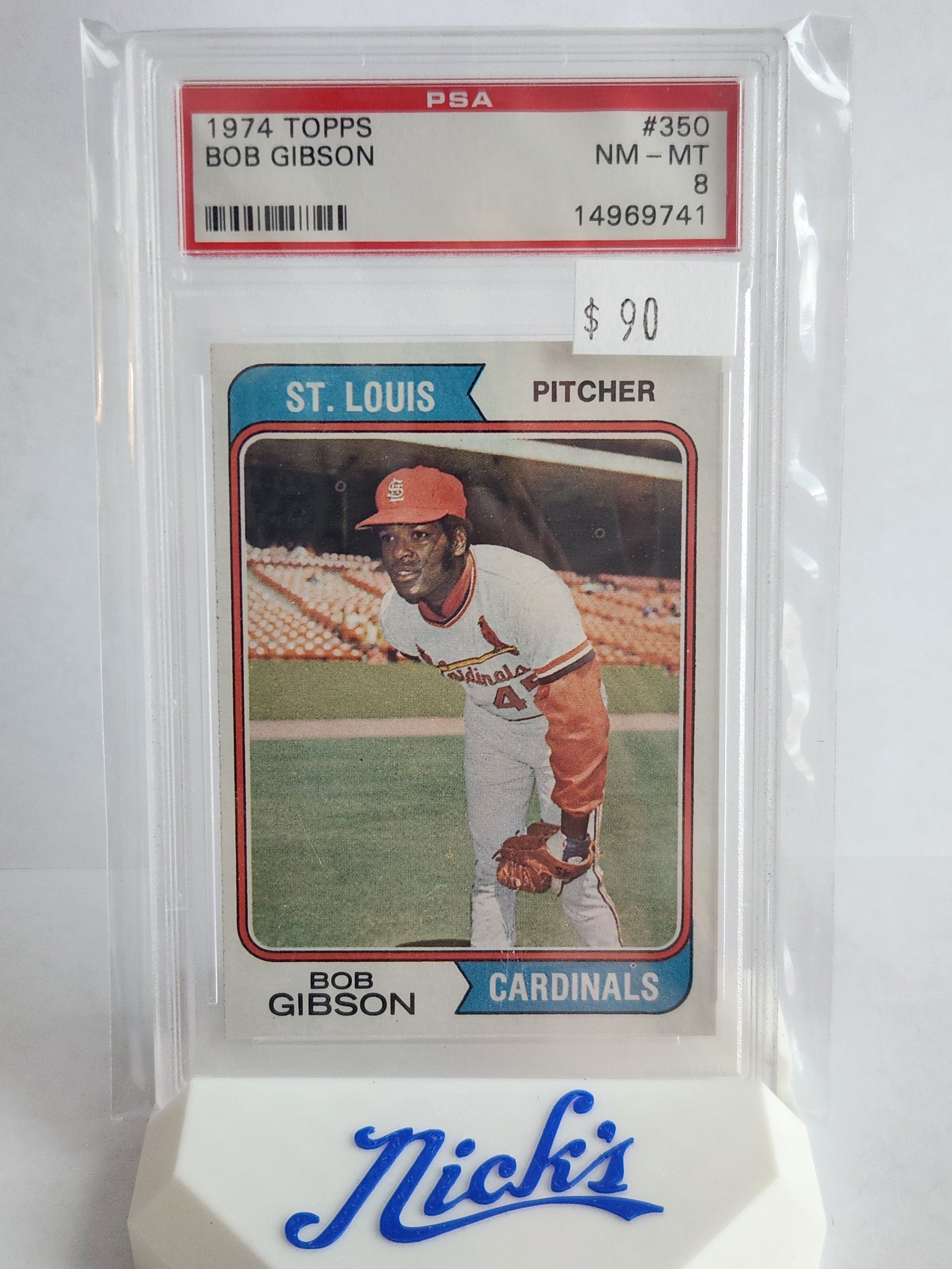 1974 Topps Bob Gibson #350 PSA 8