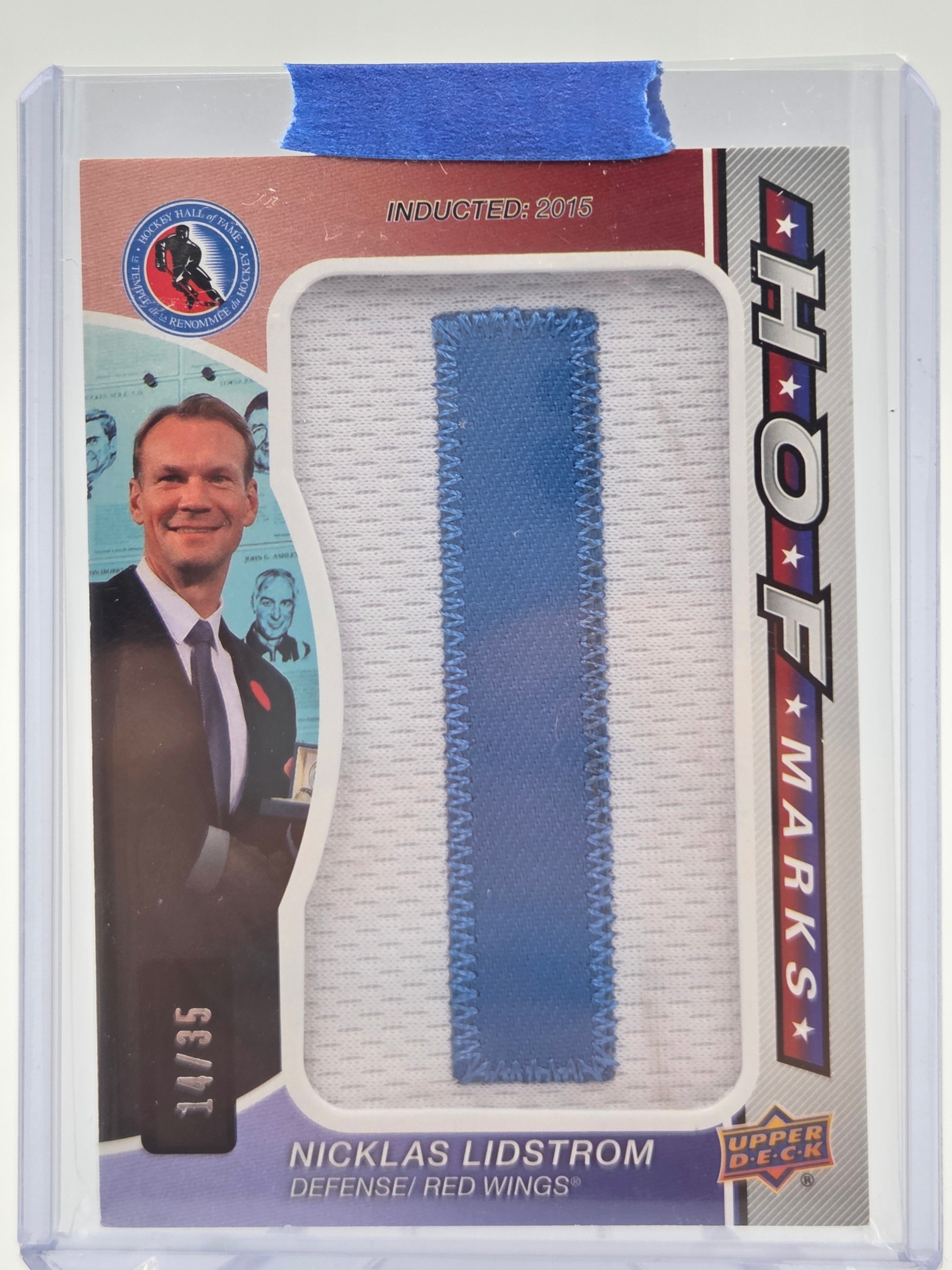 2024-25 Upper Deck SP Game Used Nicklas Lidstrom HOF Marks "I" #14/35