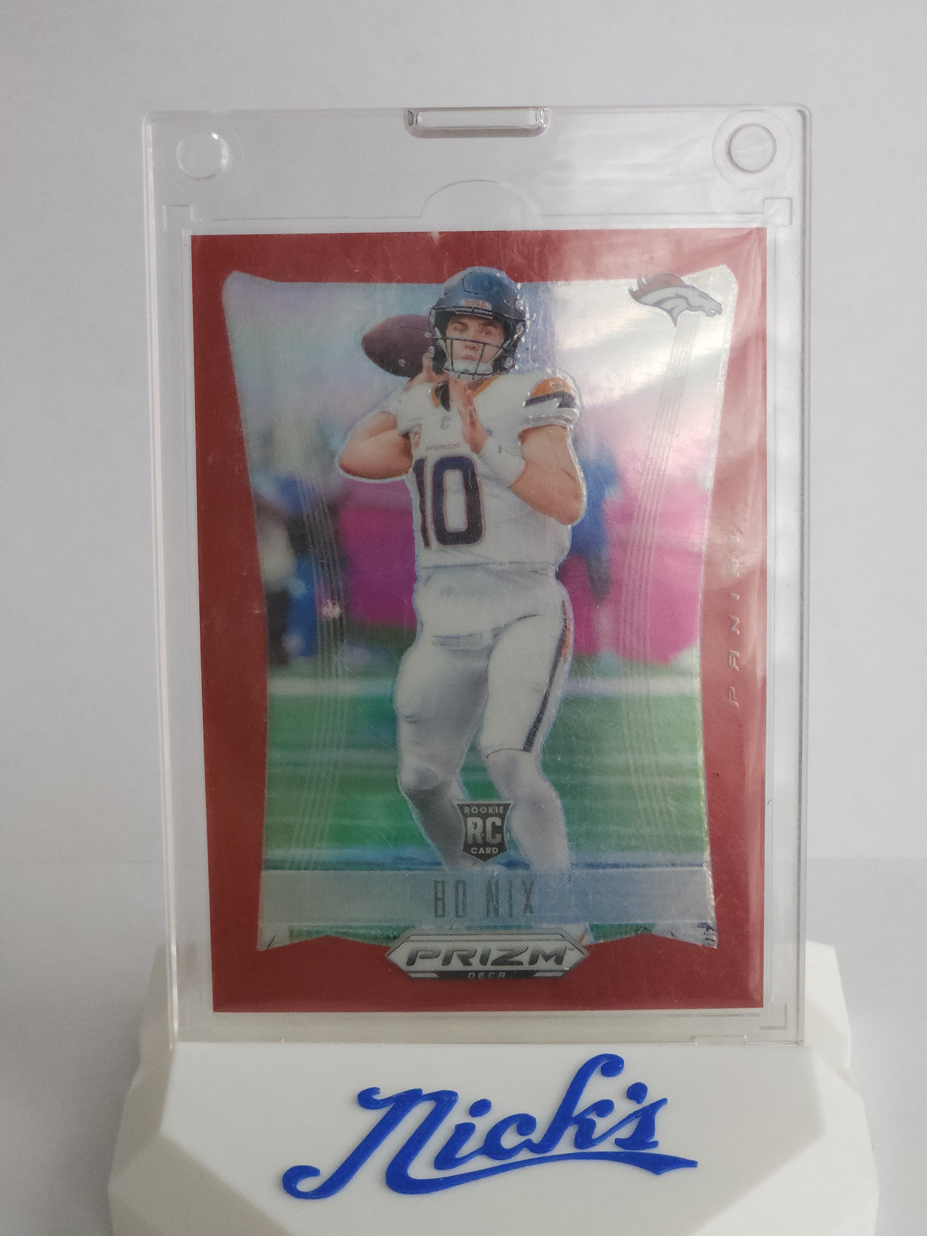 2024 Panini Prizm Deca Bo Nix Red RC #100/199