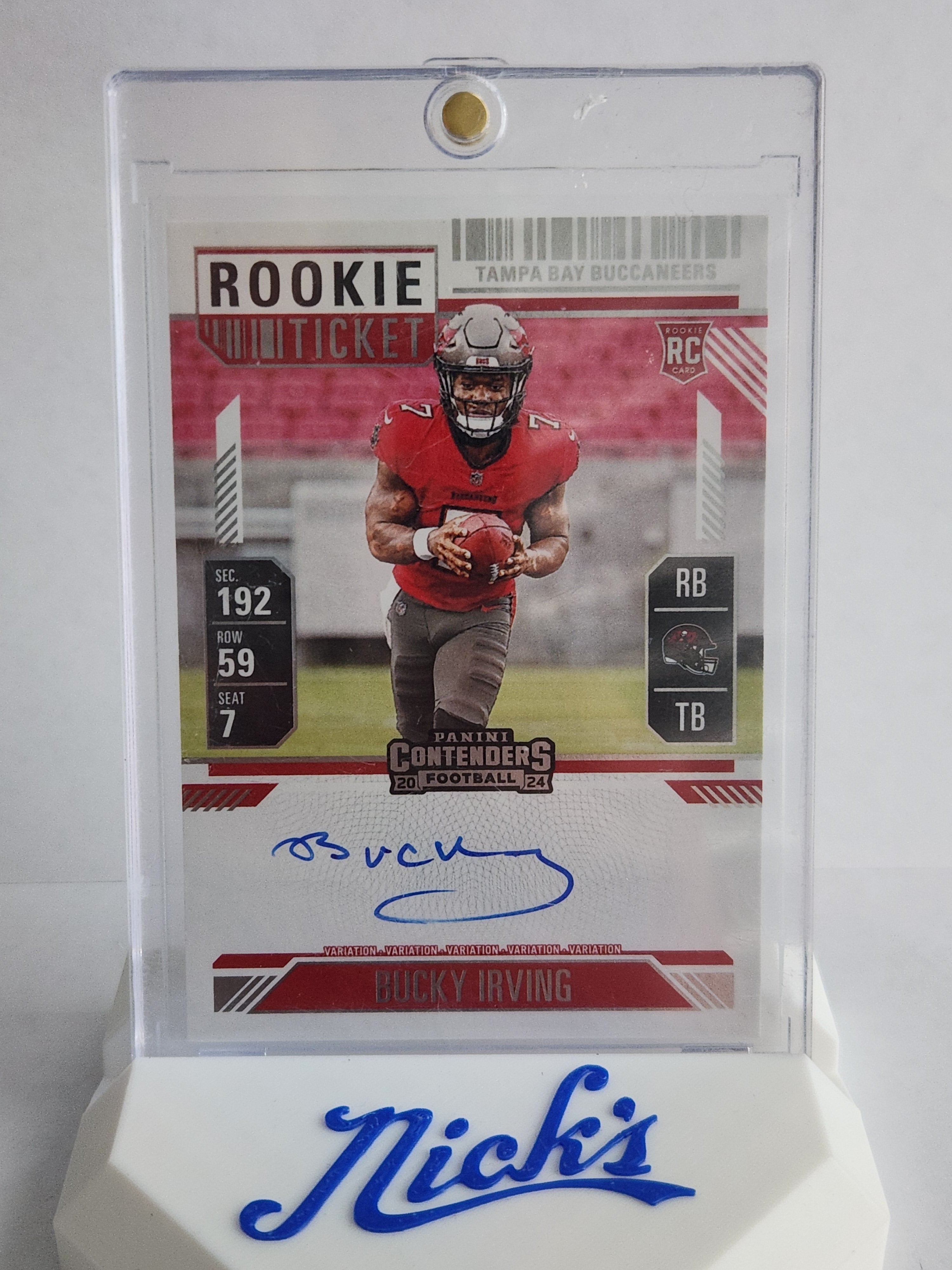 2024 Panini Contenders Bucky Irving Rookie Ticket Auto