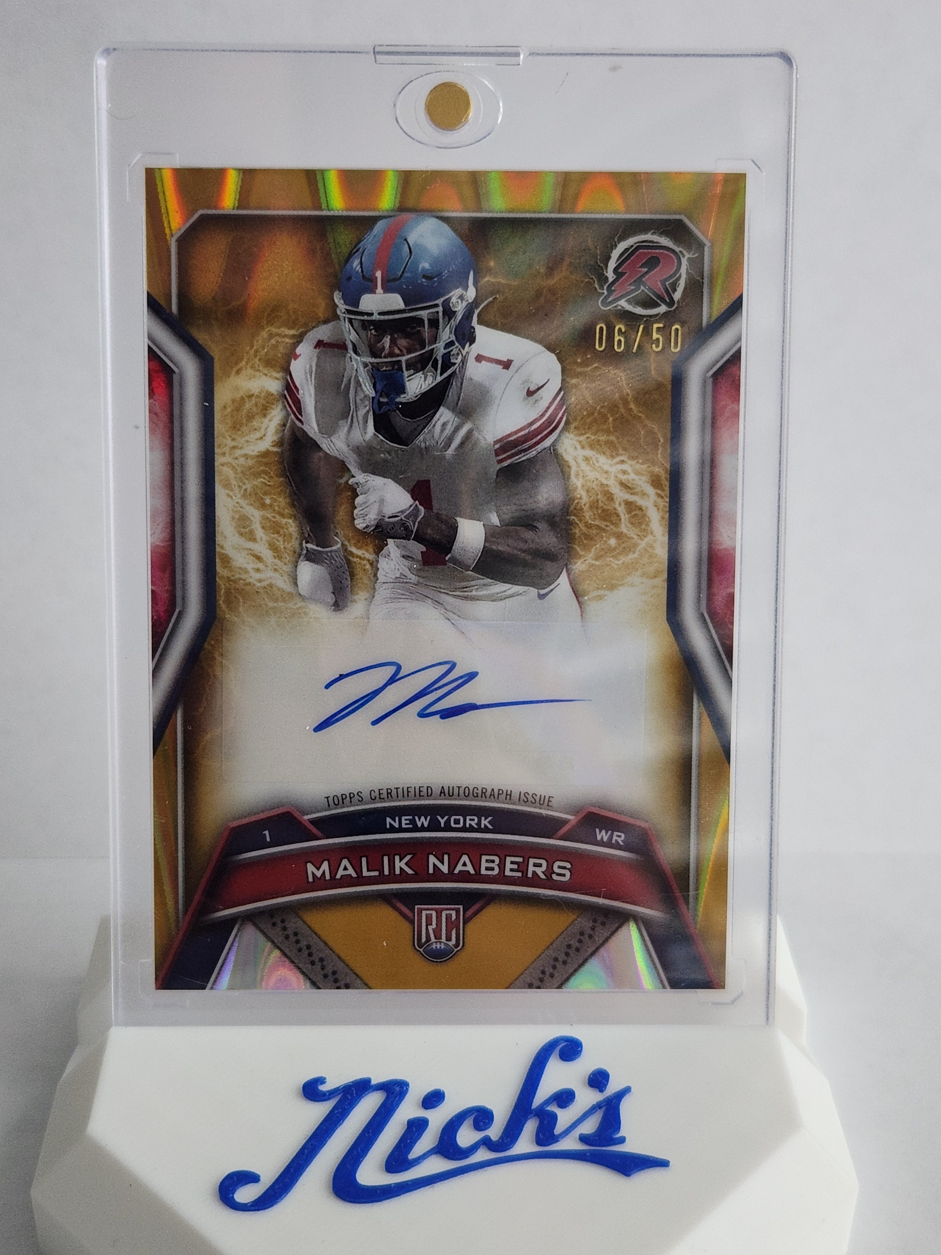 2025 Topps Resurgence Gold Malik Nabers RC Auto #06/50