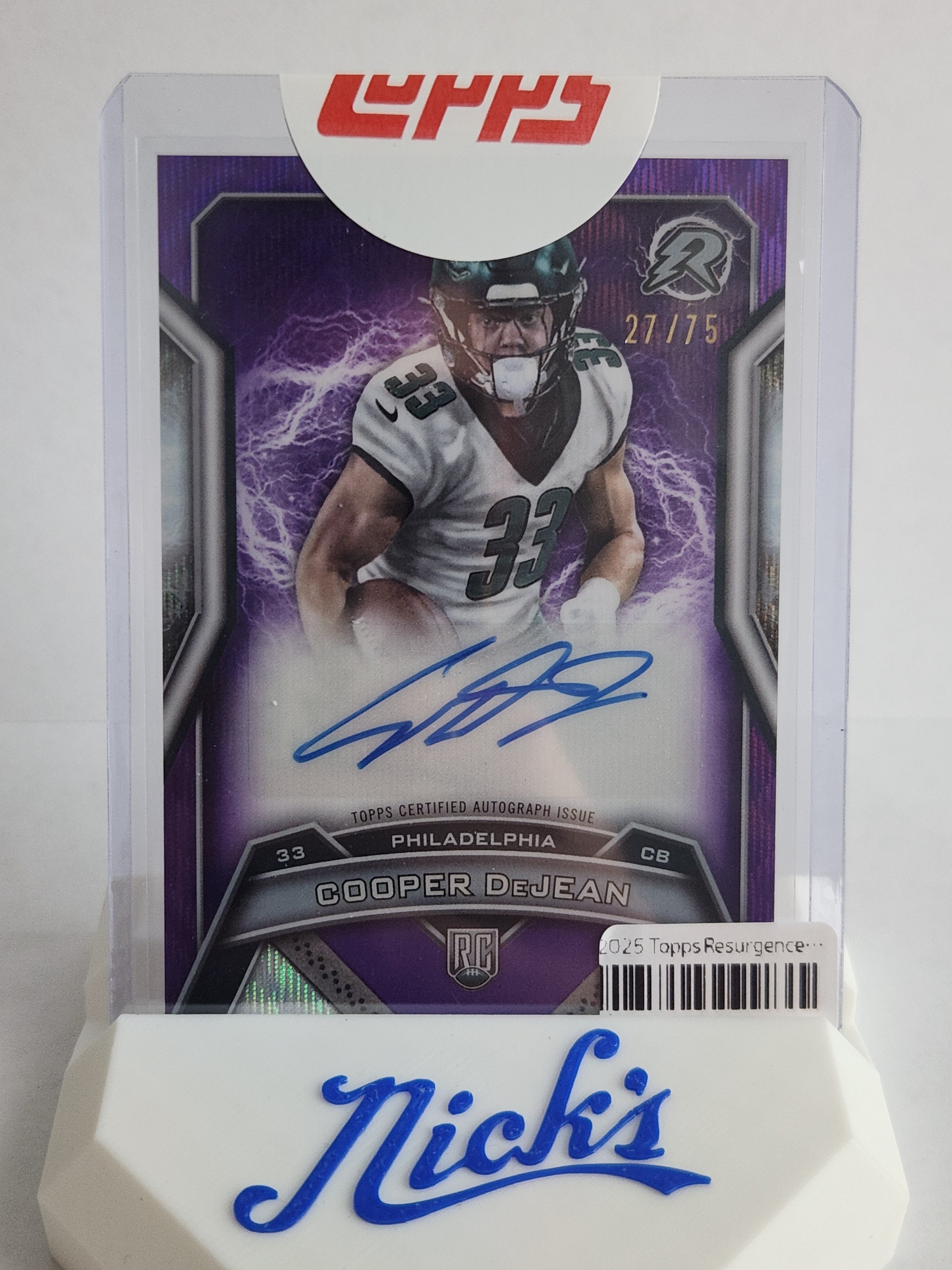 2025 Topps Resurgence Cooper DeJean RC Auto /75